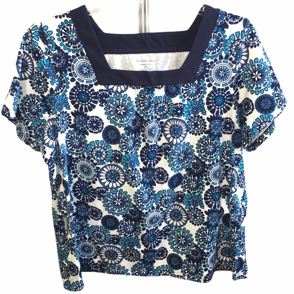 Croft & Barrow Square Neck T-Shirt